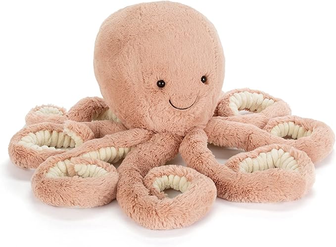 Jellycat Odell Octopus Stuffed Animal, Large 18.5 inches - Ocean and Sea Plush Toy - Classic Children's Gift