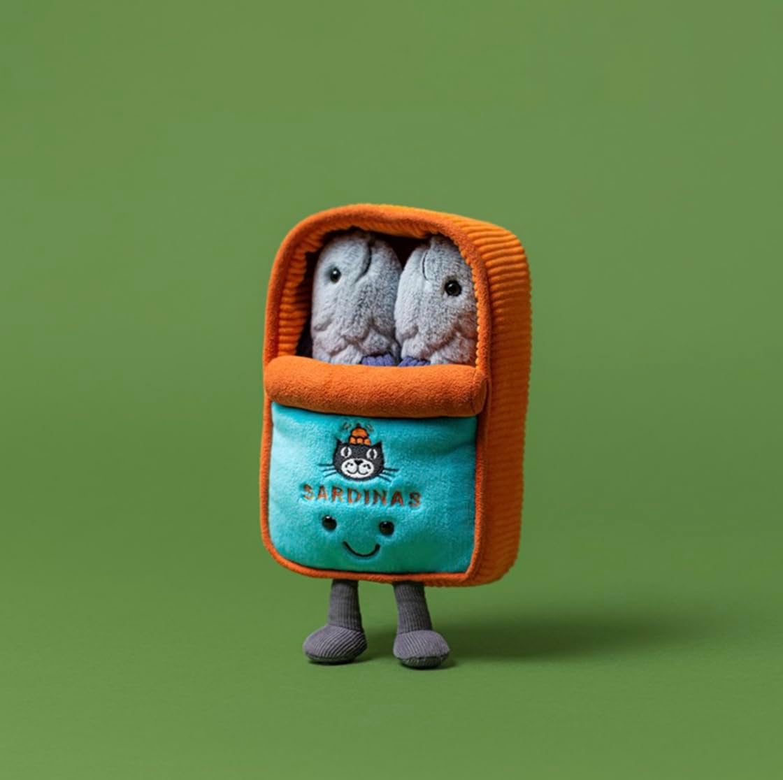 Jellycat Amuseables Sardine Tin Plush Orange