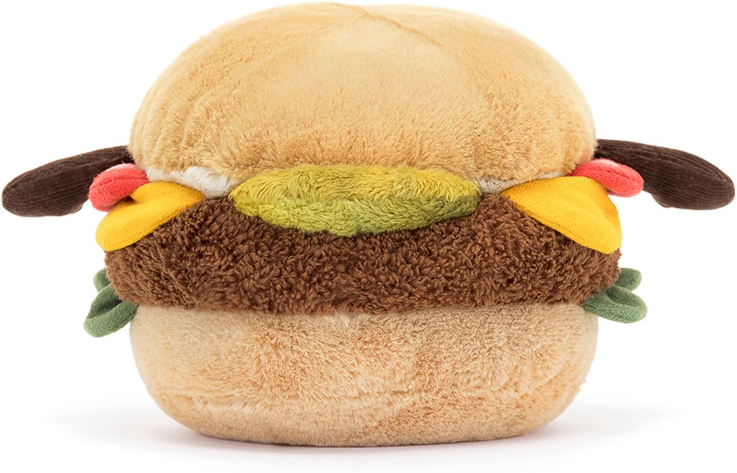 Jellycat Amuseables Burger Stuffed Toy, 4.5 inches - Food Plush - Fun Gift Idea