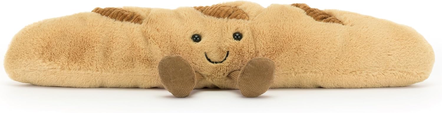 Jellycat Amuseables Baguette Stuffed Toy, 13.5 inches - Food Plush - Fun Gift Idea