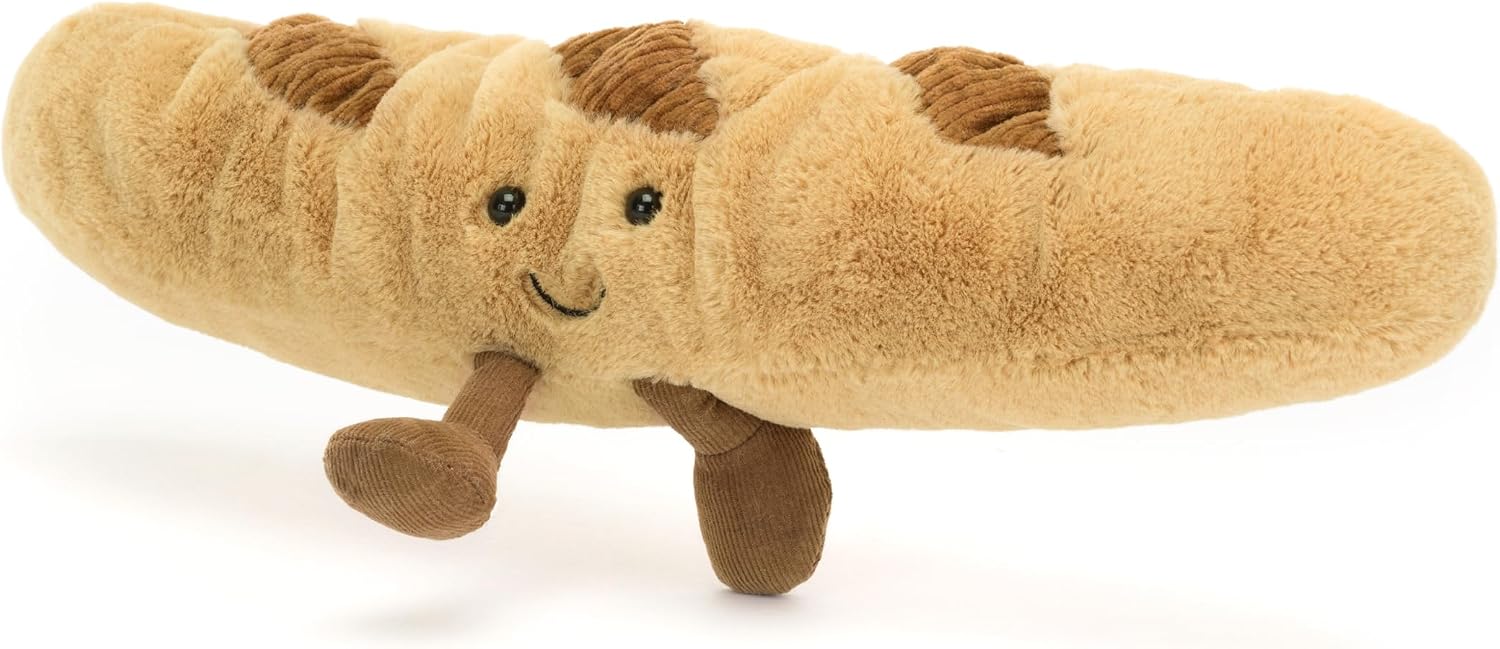Jellycat Amuseables Baguette Stuffed Toy, 13.5 inches - Food Plush - Fun Gift Idea