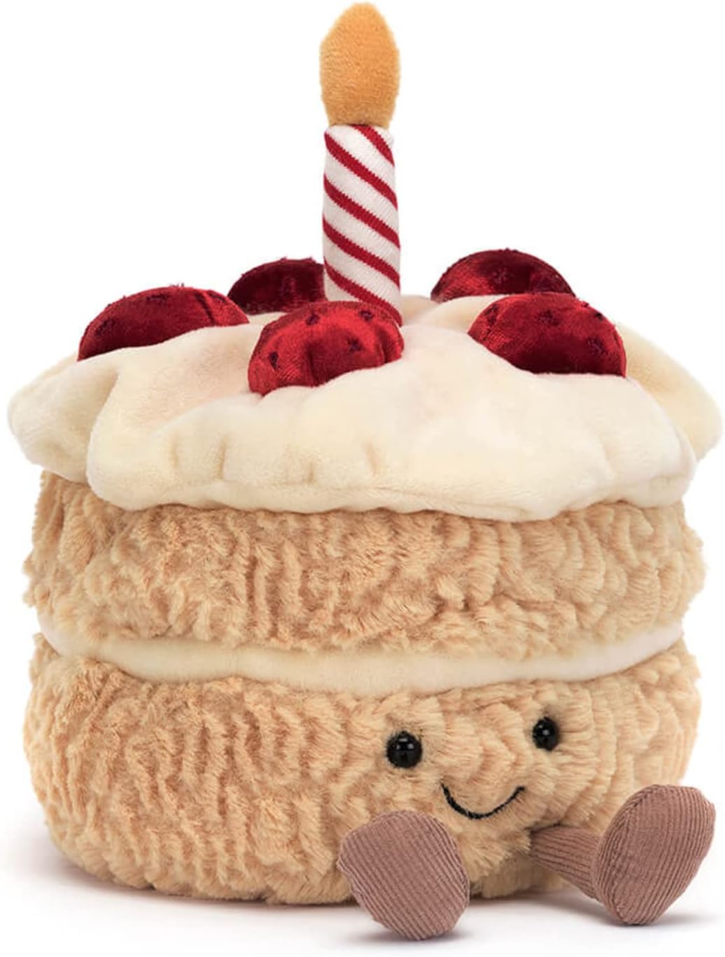 Jellycat Amuseables Birthday Cake Stuffed Toy, 6 inches | Dessert Plush | Birthday Gift