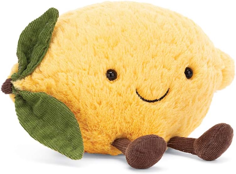 Jellycat Amuseables Lemon Food Plush, Small 5 inches