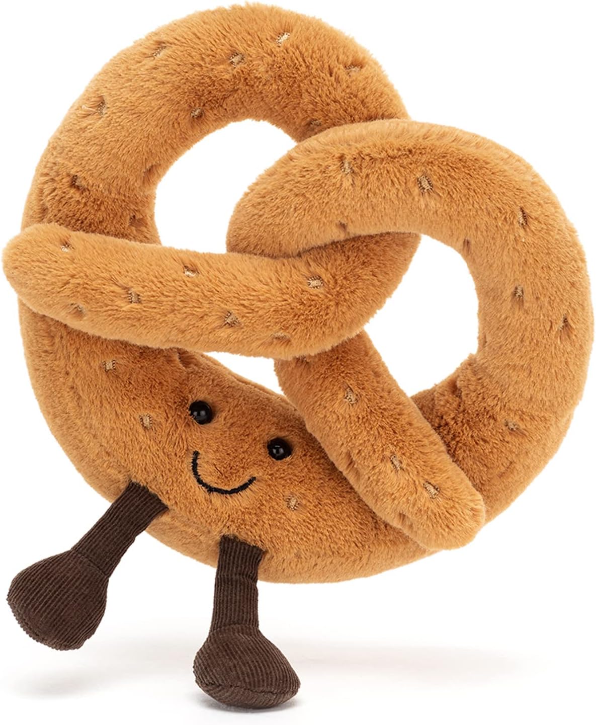Jellycat Amuseables Pretzel Stuffed Toy, 7 inches - Food Plush - Fun Gift Idea