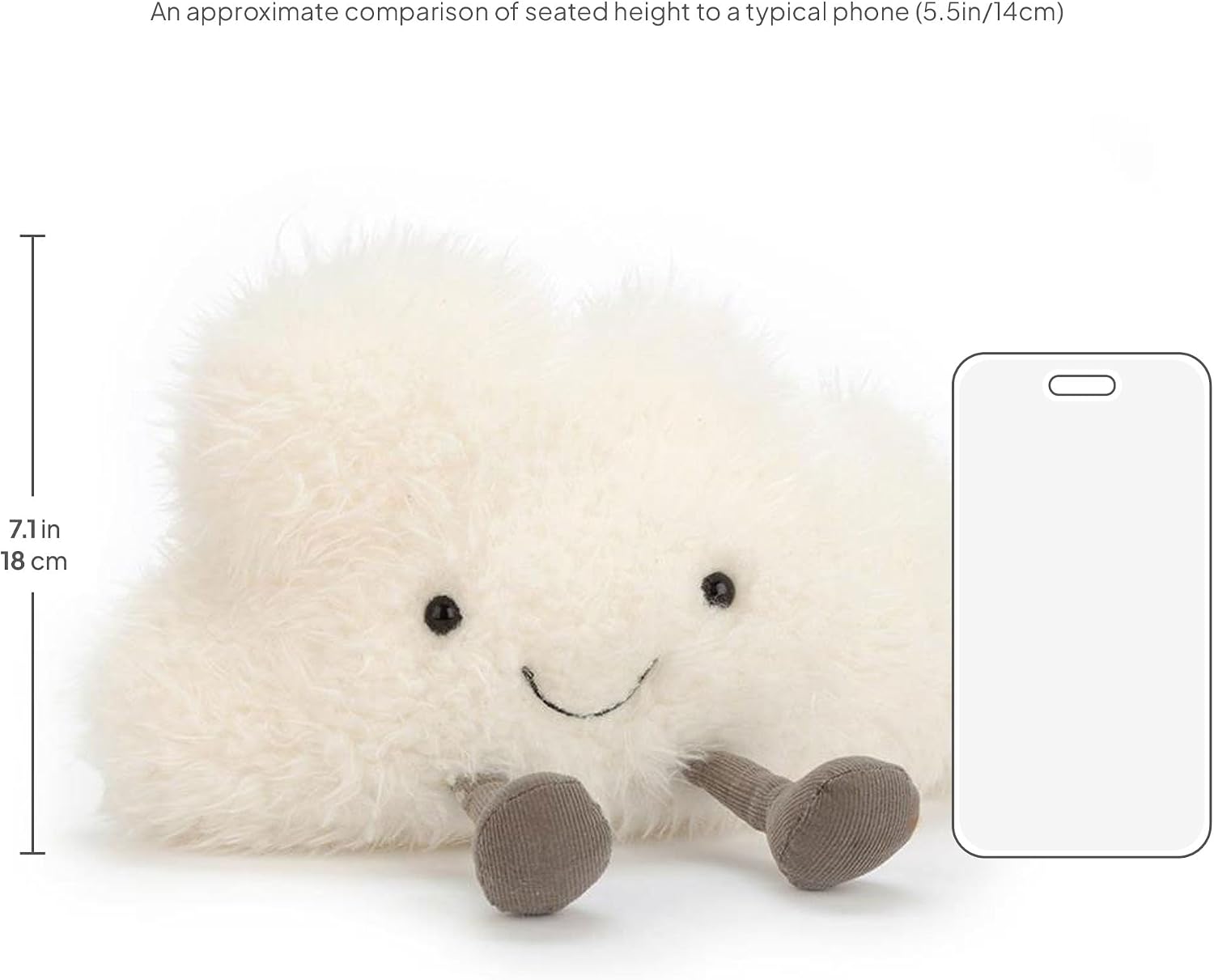 Jellycat Amuseables Cloud Stuffed Toy, 10.5 inches - Cloud Plush - Fun Gift Idea