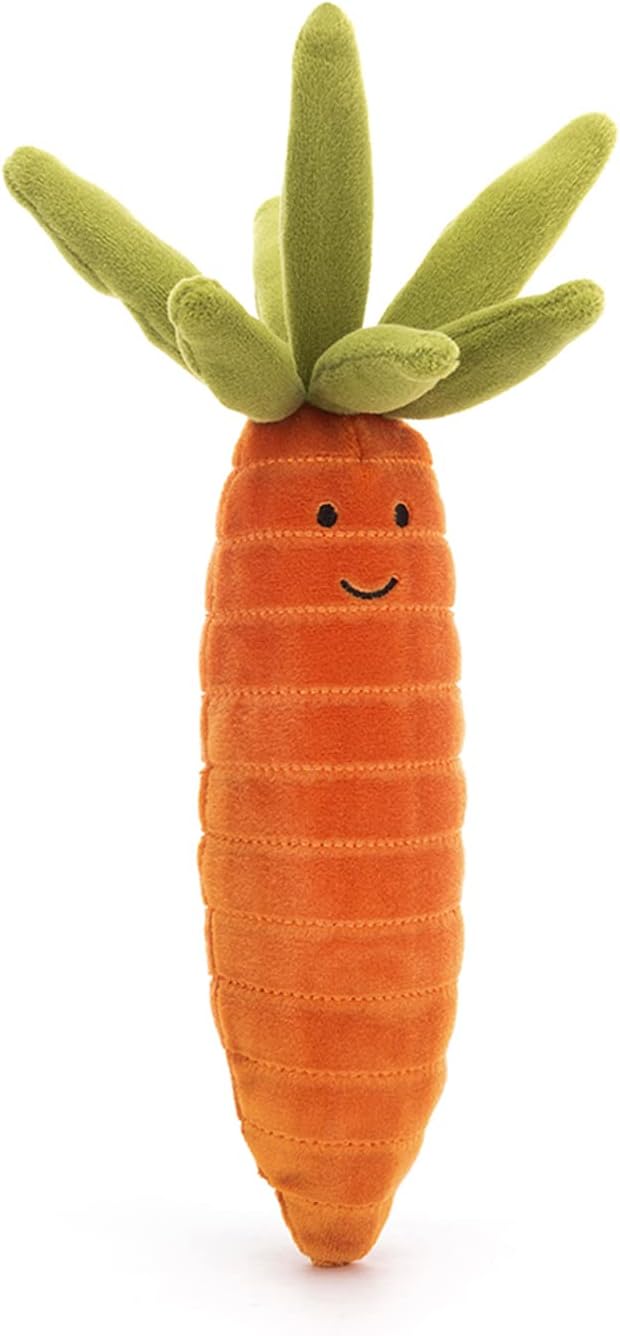 Jellycat Vivacious Vegetable Carrot Stuffed Toy, 6.5 inches - Vegetable Plush - Great Gift Idea