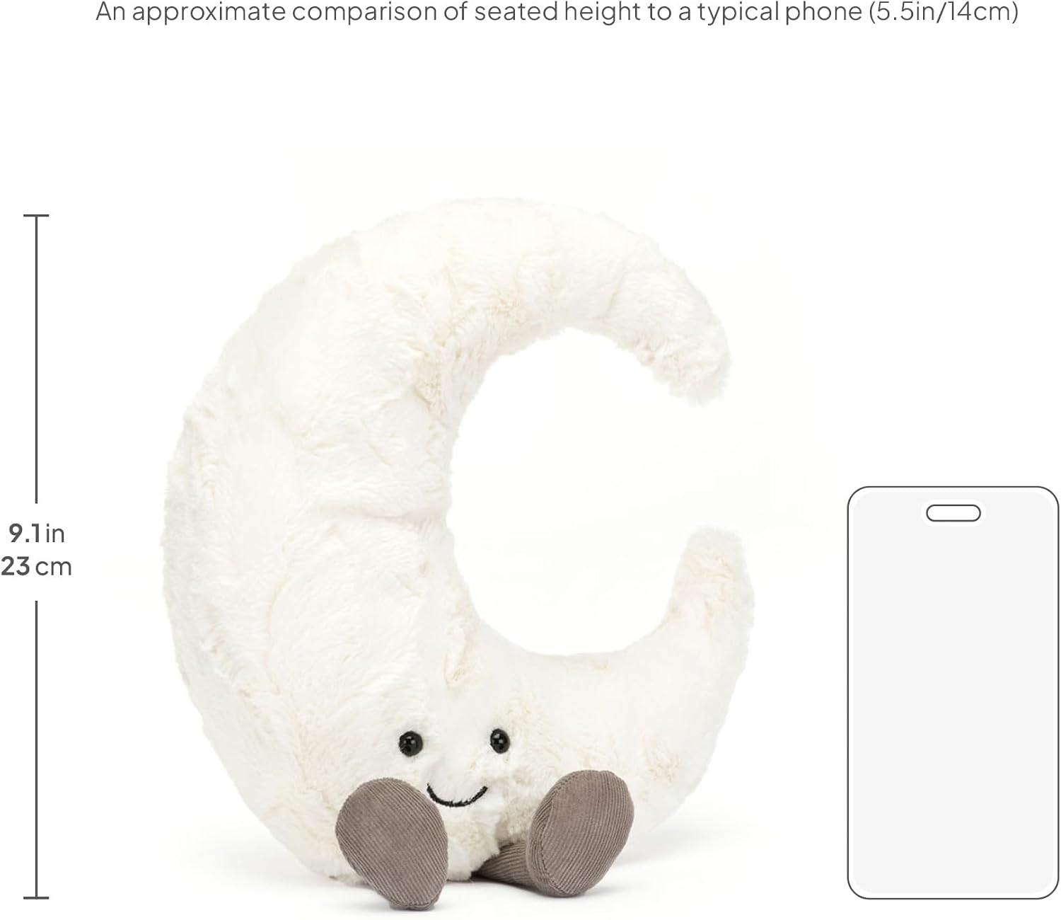 Jellycat Amuseables Moon Stuffed Toy, Medium 10.5" - Moon Plush - Fun Gift Idea