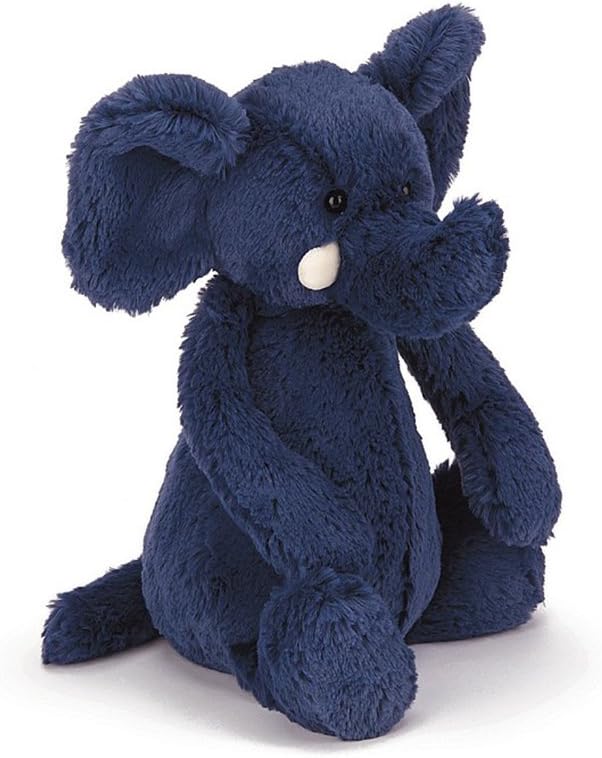 Jellycat Bashful Blue Elephant Stuffed Animal, Medium, 12 inches
