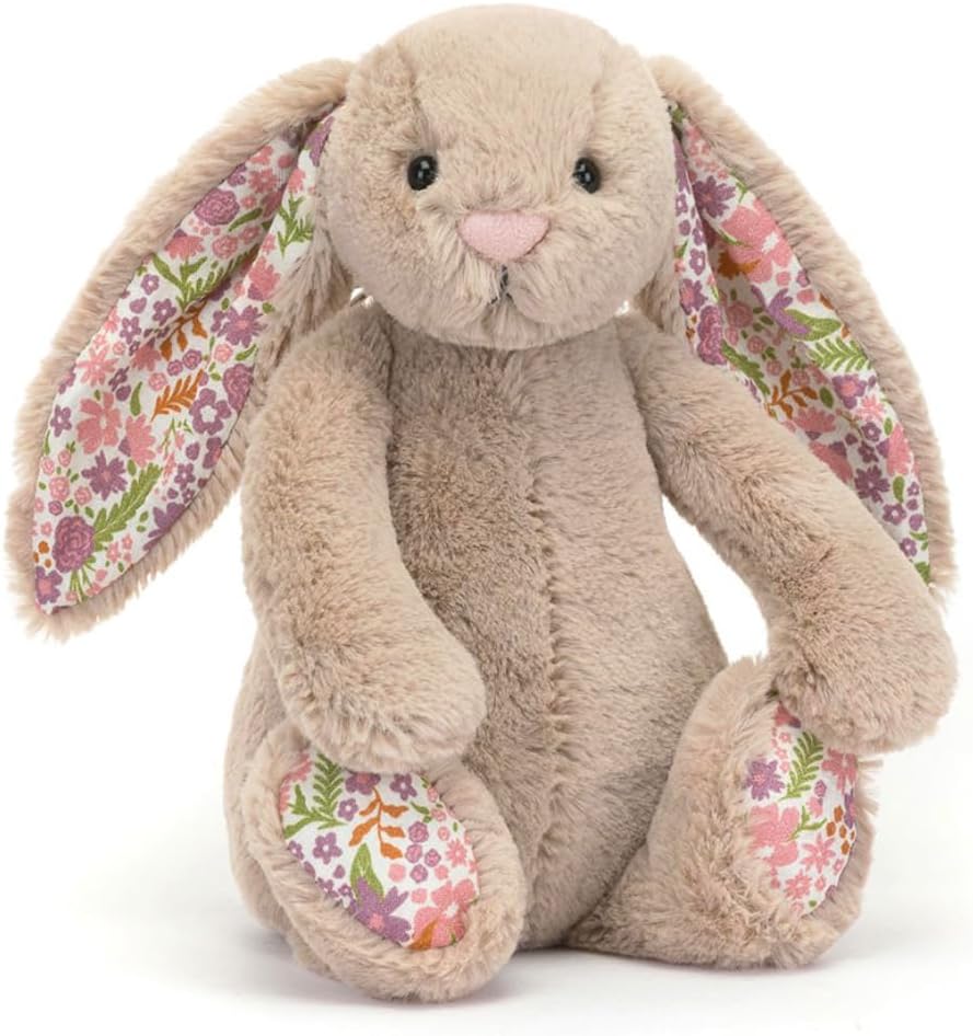 Beige Blossom Bunny 'Petal' by Jellycat SMALL 7 inches