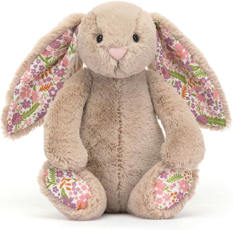 Beige Blossom Bunny 'Petal' by Jellycat SMALL 7 inches