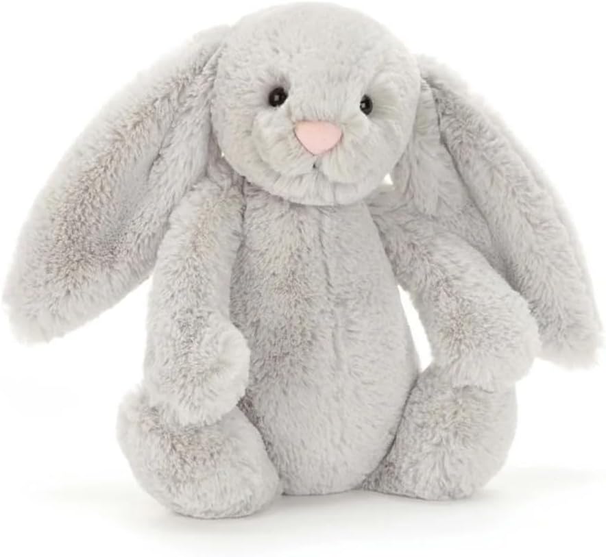 Jellycat Bashful Silver Bunny Medium - L: 9 cm x l: 12 cm x h: 31 cm